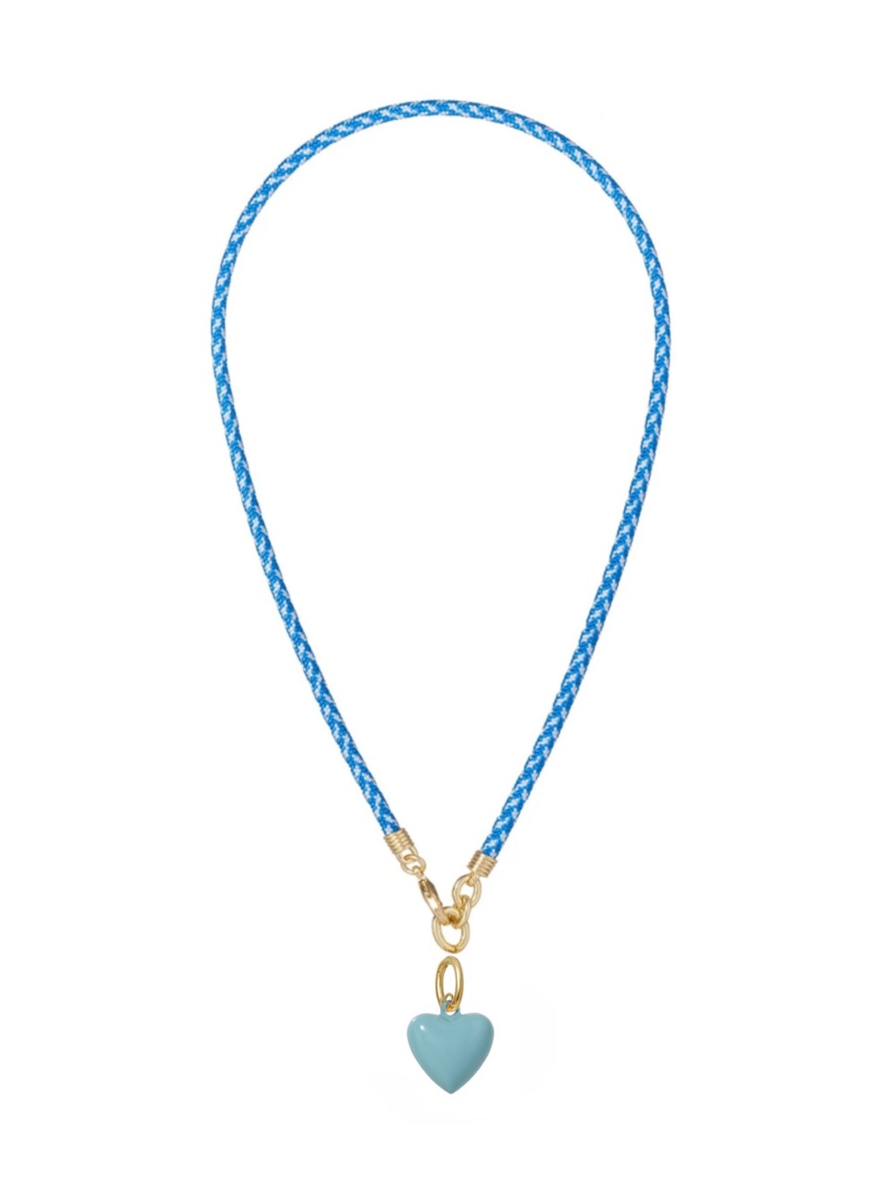 NWOT Roxanne Assoulin The Happy Cord
Charm Necklace Denim Cord Cloud Heart